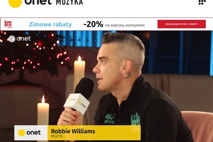 Robbie Wiliams udzielił wywiadu w Hotelu Copernicus****